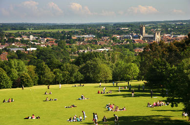 Kent campus slopes